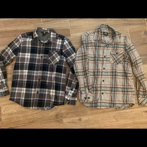 Boys size 10 flannel button shirts Volcom/O’Neill